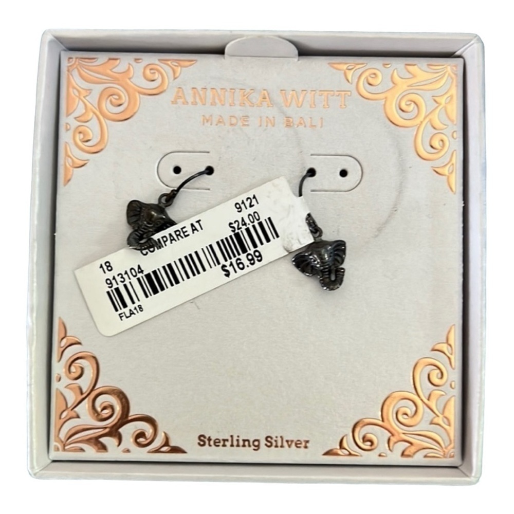 Annika Witt Sterling Silver Elephant earrings